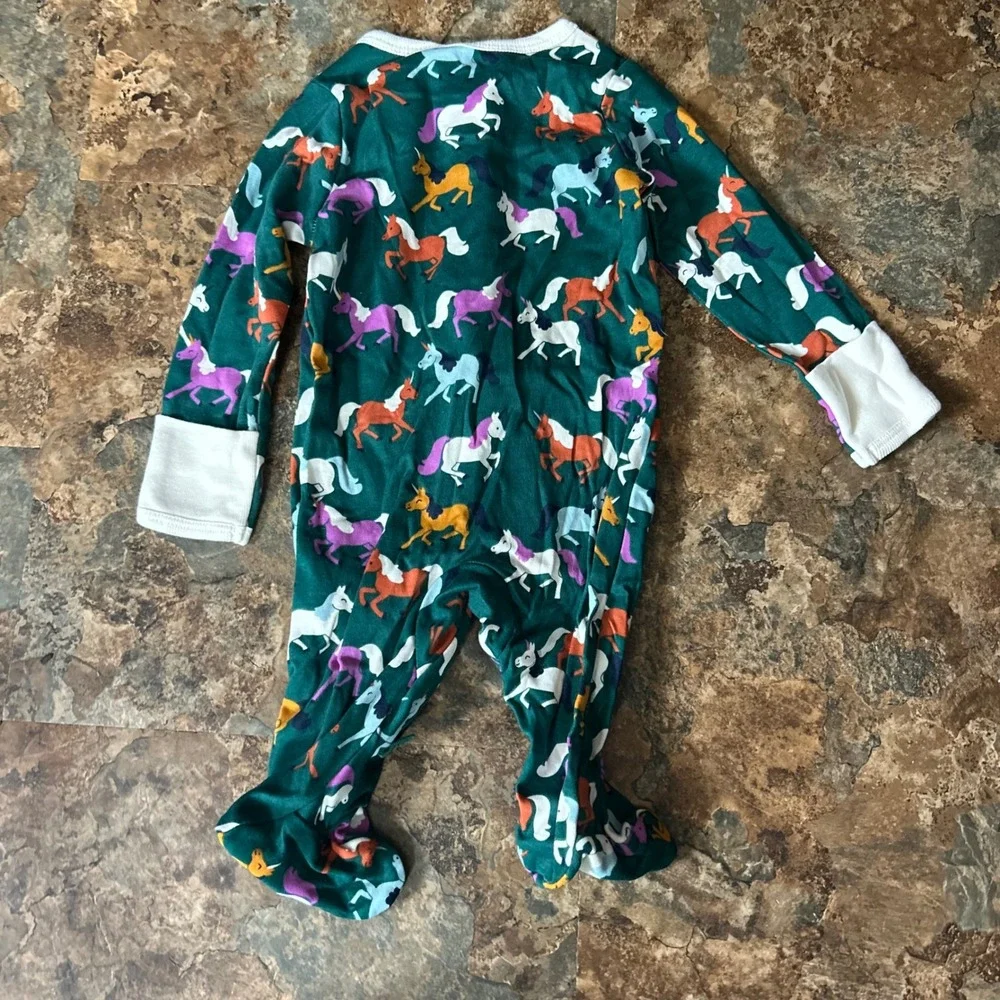 Wonder Nation Unicorn Pajamas Baby Girl's Size 0-3 Months Footie Pjs Pajama NEW